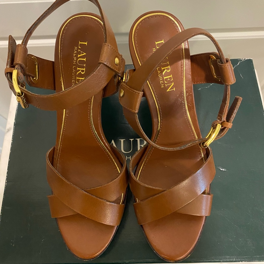 RALPH LAUREN HEELS • WORN TWICE • BOX INCLUDED